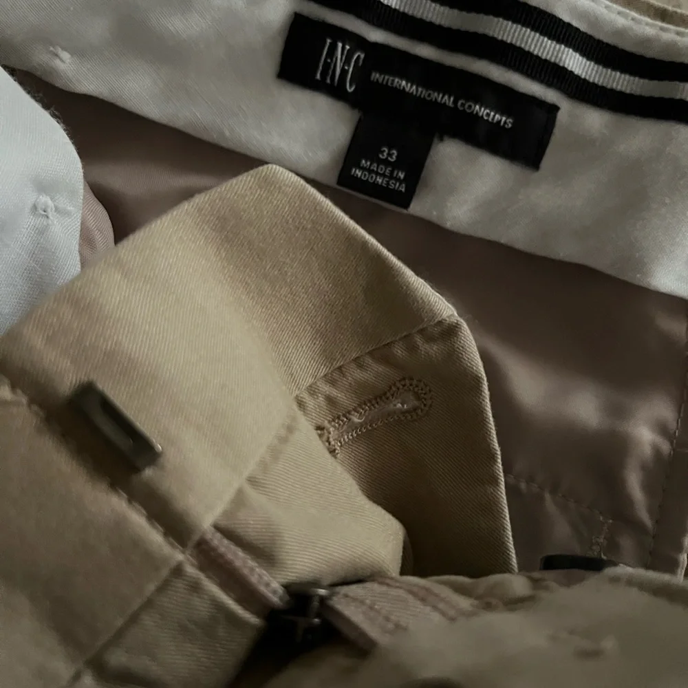 INC Mens dress khaki pants in almond color